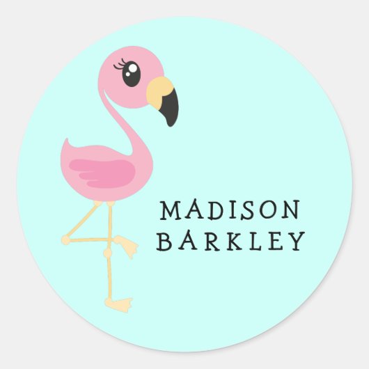 Stickers Flamant rose Tropical Enveloppe Enfants S (Devant)