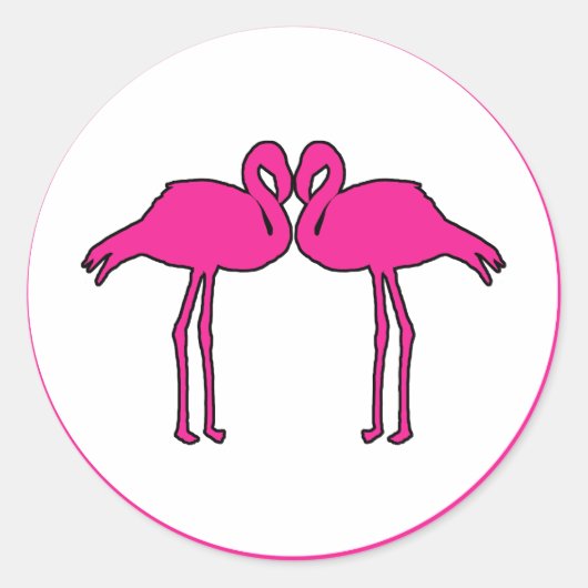 Stickers Flamants roses roses (Devant)