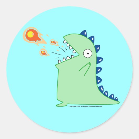 Stickers Flamey the Dragon (Devant)