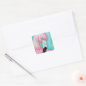 stickers flamingo rose (Enveloppe)