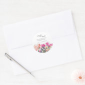 Stickers Fleur Aquarelle Rose (Enveloppe)