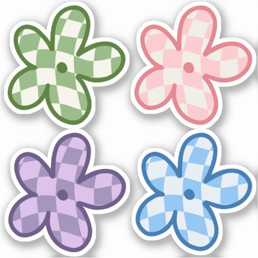 Stickers Fleur Danois Pastel esthétique marguerite (Devant)