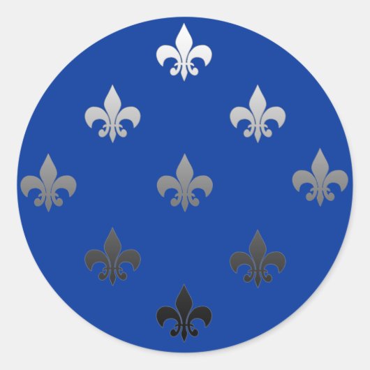 Stickers Fleur de Lis Argent (Devant)
