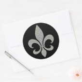 Stickers Fleur de lis argent et noir (Enveloppe)