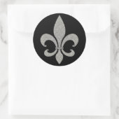 Stickers Fleur de lis argent et noir (Sac)