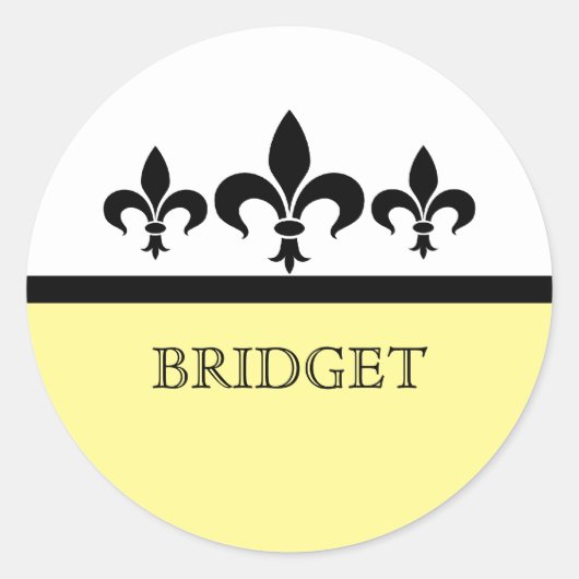 Stickers Fleur De Lis Jaune (Devant)