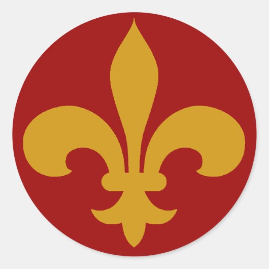 Stickers Fleur de Lis Rond OR (Devant)