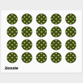 Stickers Fleur de Lis ronde ACID VERT (Feuille)