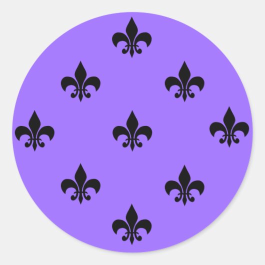 Stickers Fleur de Lis ronde NOIR (Devant)
