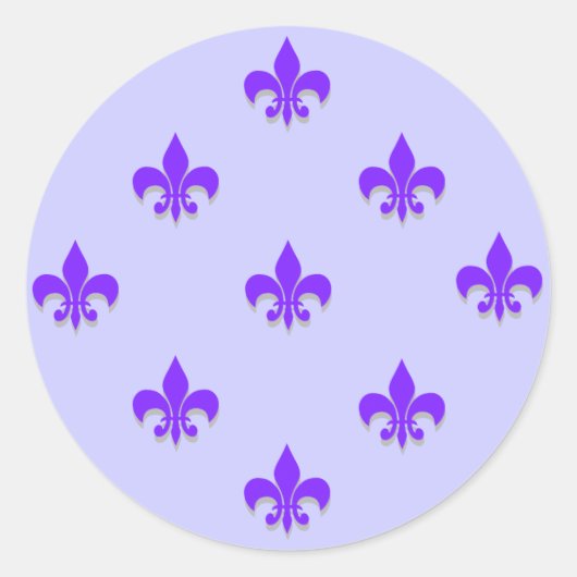 Stickers Fleur de Lis ronde PURPLE (Devant)