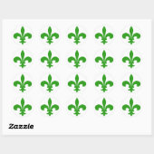 Stickers Fleur de Lis ronde VERT (Feuille)