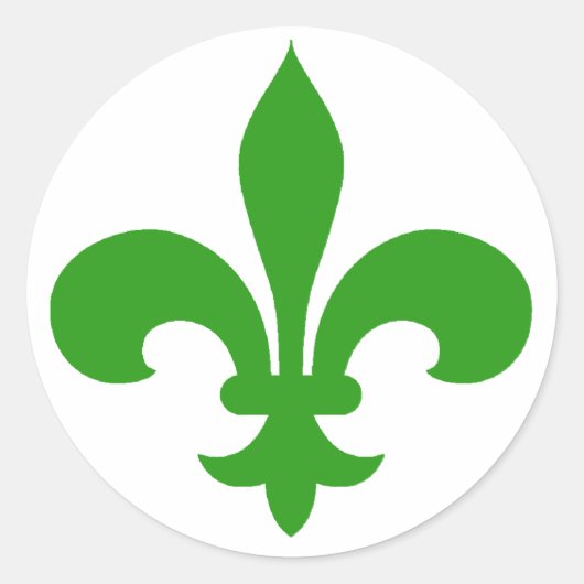 Stickers Fleur de Lis ronde VERT (Devant)