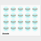 Stickers Fleur Doodle mignon {CELA APPARTIENT À} (Feuille)