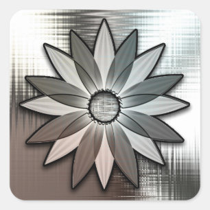 Stickers Fleur Faiser Regarder Métal