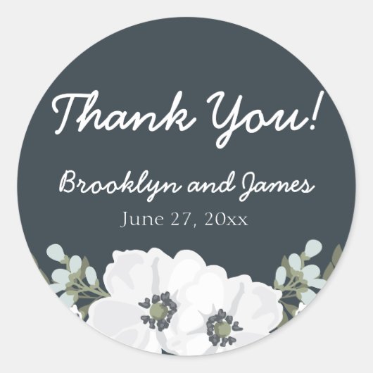 Stickers Fleur Mariage Faveur Tour (Devant)