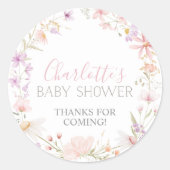 Stickers fleur sauvage Floral Baby shower Favorise (Devant)