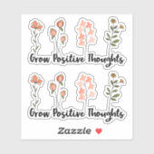 Stickers fleur sauvage Inspiration Quote Vinyl (Feuille)