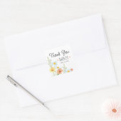 Stickers Fleur sauvage Mariage Monogramme (Enveloppe)