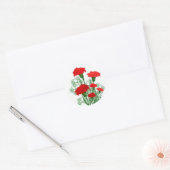 stickers fleuris Red Carnations Bouquet (Enveloppe)