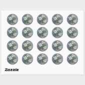 stickers Fleurs blanches (Feuille)