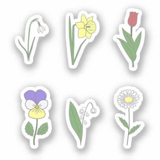 Stickers Fleurs Botaniques (Recto)