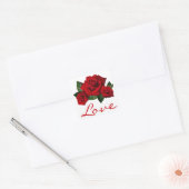 Stickers Fleurs de Rose Rouge Floral Love (Enveloppe)