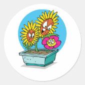 Stickers Fleurs en colère (Devant)