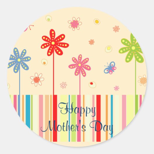 Stickers Fleurs pour la fête des mères (Devant)
