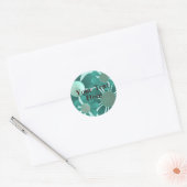 Stickers Fleurs turquoises (Enveloppe)