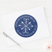 Stickers Flocon de neige bleu profond (Enveloppe)
