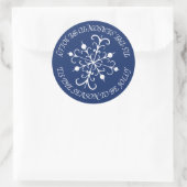 Stickers Flocon de neige bleu profond (Sac)