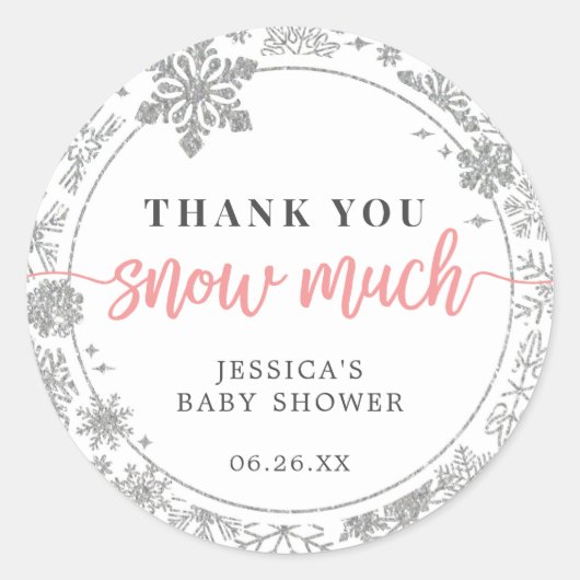 Stickers Flocon de neige d'hiver Faveur pour bébé (Devant)