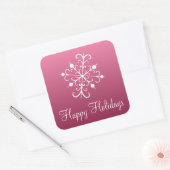 Stickers Flocon de neige rose (Enveloppe)