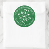 Stickers Flocon vert brillant (Sac)