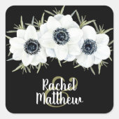 Stickers Floral Anemones aquarelle (Devant)