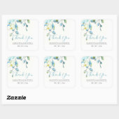 Stickers Floral Aquarelle Bleu Orchidée Favoriser (Feuille)