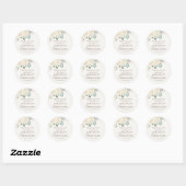 Stickers Floral Blanc Rêvé Quinceanera (Feuille)