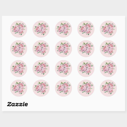 Stickers Floral Bouquet Rose (Feuille)
