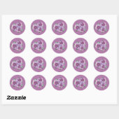 Stickers Floral Bouquet Rose violet (Feuille)