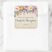 Stickers floral coloré pour Baby shower (Sac)