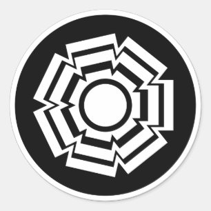 Stickers Floral Groove, Noir