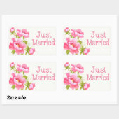 Stickers Floral Juste Marié Pink Peonies (Feuille)