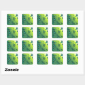 Stickers Floral Vert Bleu (Feuille)