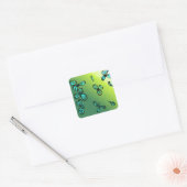 Stickers Floral Vert Bleu (Enveloppe)