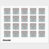 Stickers floraux à papillon Aqua (Feuille)