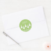 Stickers floraux Art déco Lime Green (Enveloppe)
