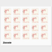 Stickers floraux Merci rose cerisier (Feuille)