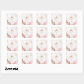 Stickers floraux rose et blanc (Feuille)