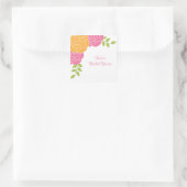 Stickers floraux rose et orange (Sac)