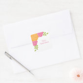 Stickers floraux rose et orange (Enveloppe)